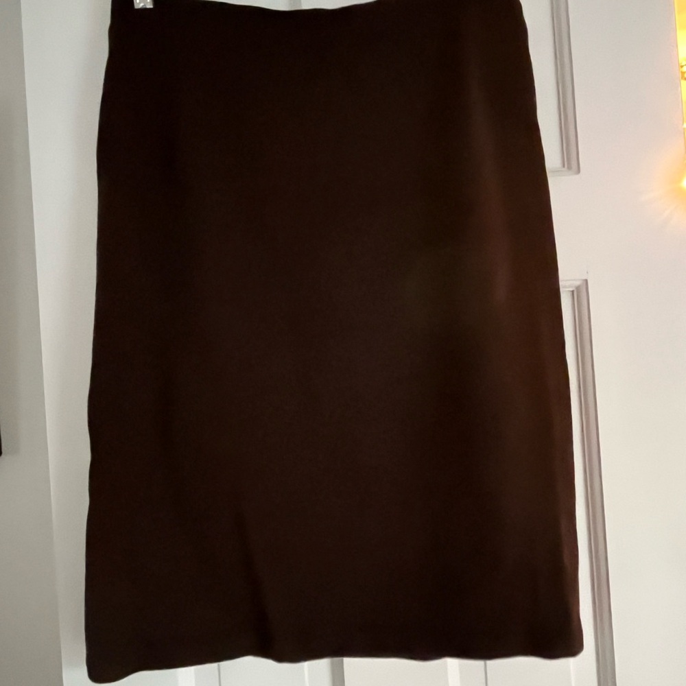 Salvatore Ferragamo Dark Brown Pencil Skirt